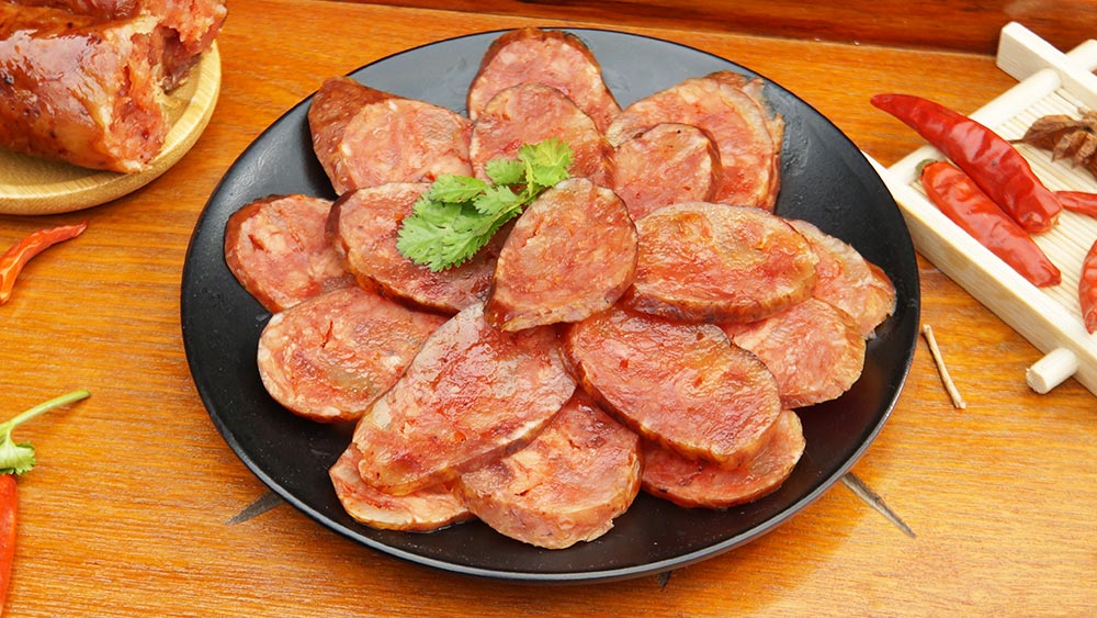 四川特產(chǎn)煙熏五香香腸廠(chǎng)家自銷(xiāo)批發(fā)一件代發(fā)